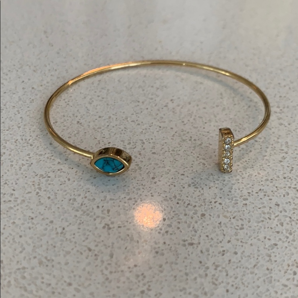 Turquoise and Rhinestone Bracelet